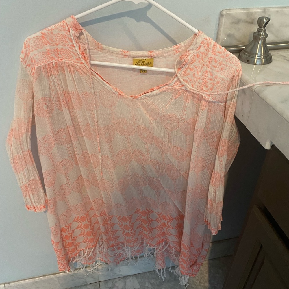 Roberta rollar rabbit light orange tunic cover up